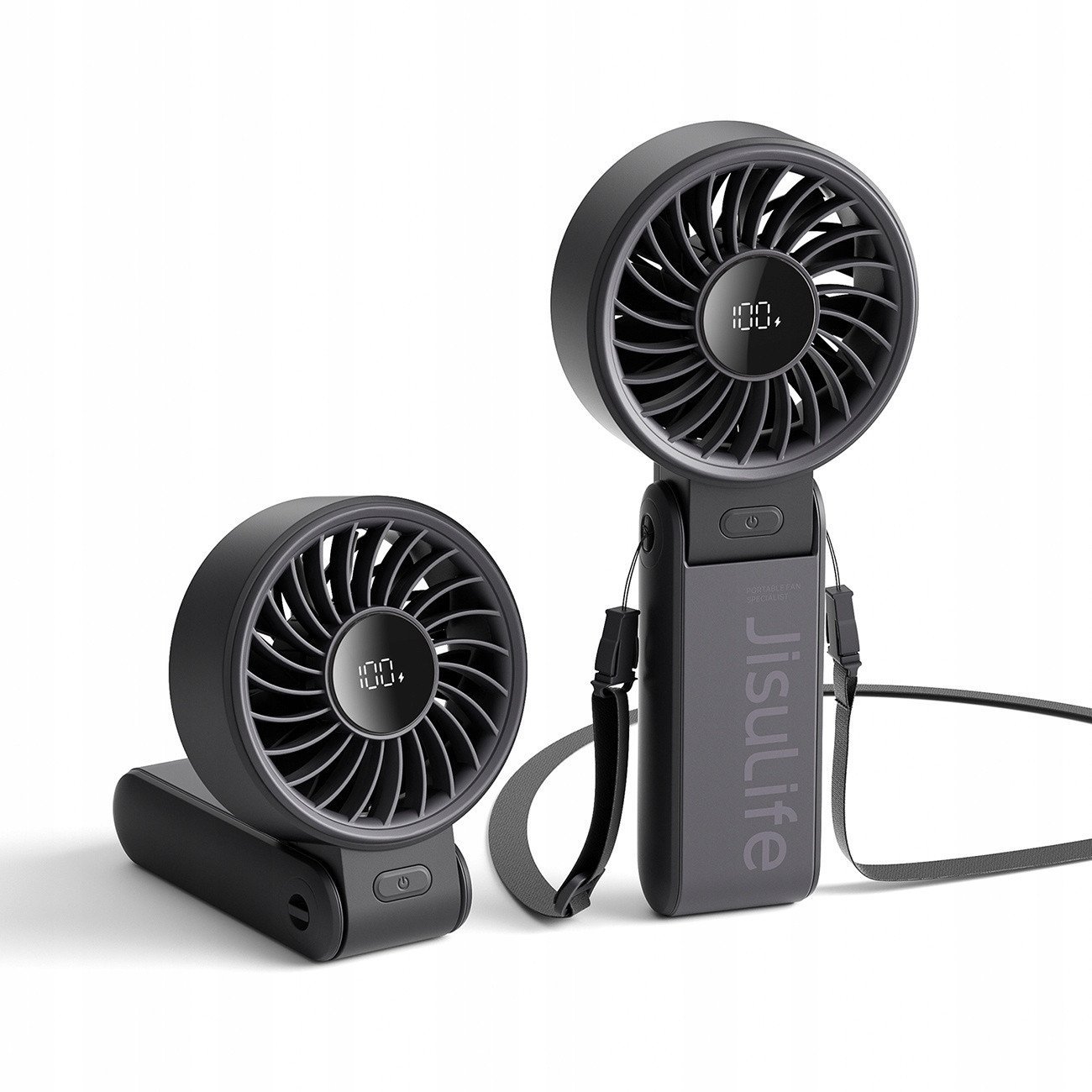 Wentylator Jisulife Mini wentylator Handheld Fan Life7 3600mAh przenośny wiatraczek USB - czarny