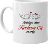 Koszulkowy Każdego dnia kocham cię mocniej - kubek z nadrukiem