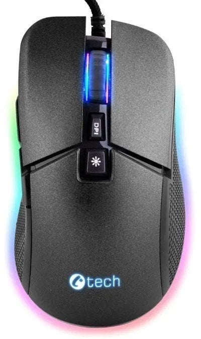 C-TECH herní myš Dawn, casual gaming, 6400 DPI, RGB podsvícení, USB