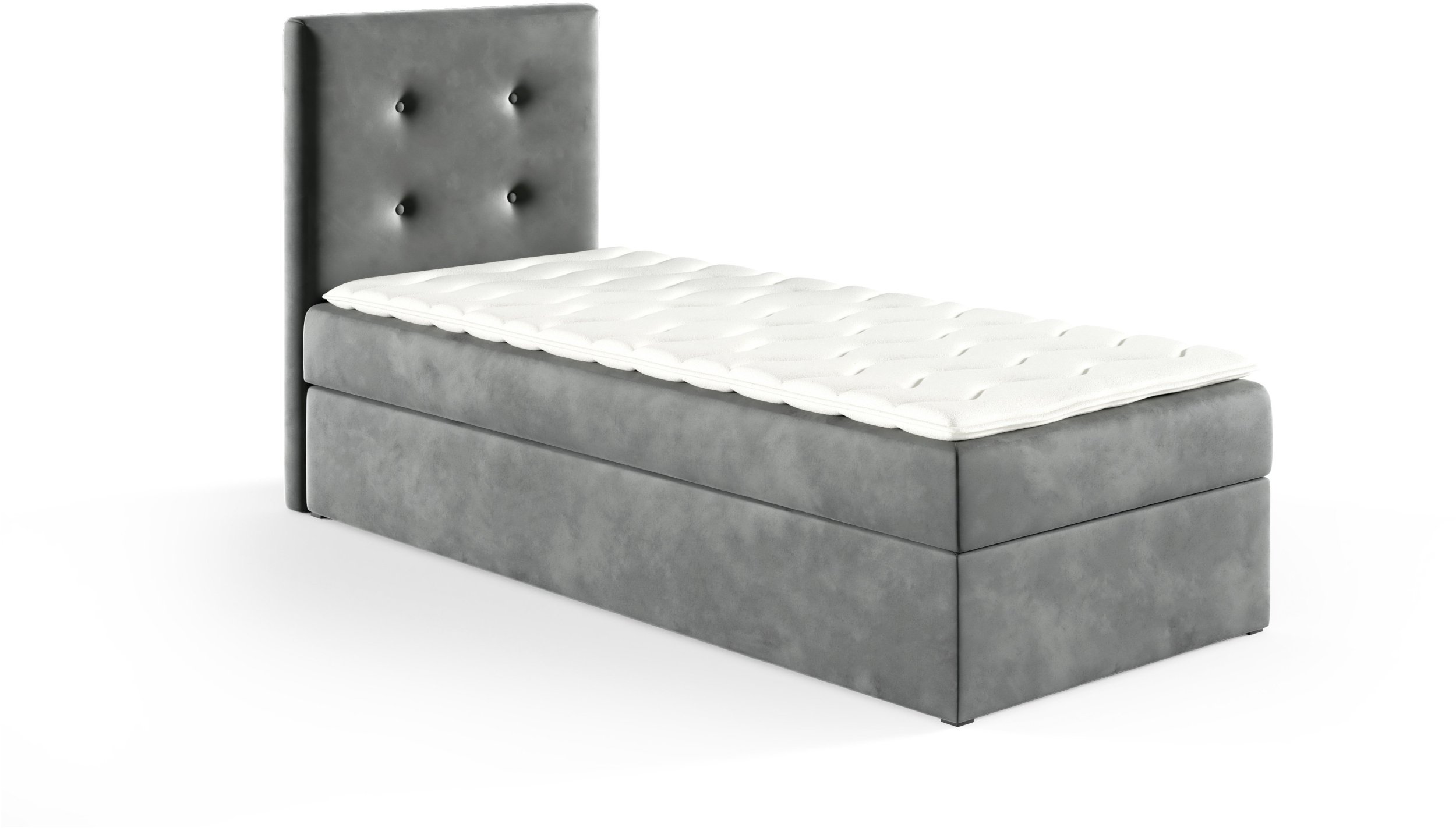 Łóżko kontynentalne Louis Box 90x200 bez nóg riviera 91