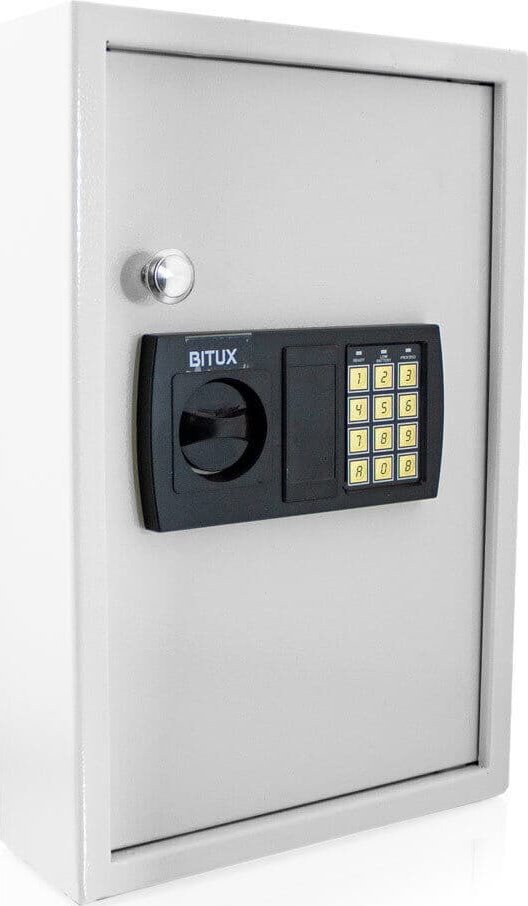 Bituxx Sejf z zamkiem elektronicznym do firm na klucze 48 haczyków BITUXX biały