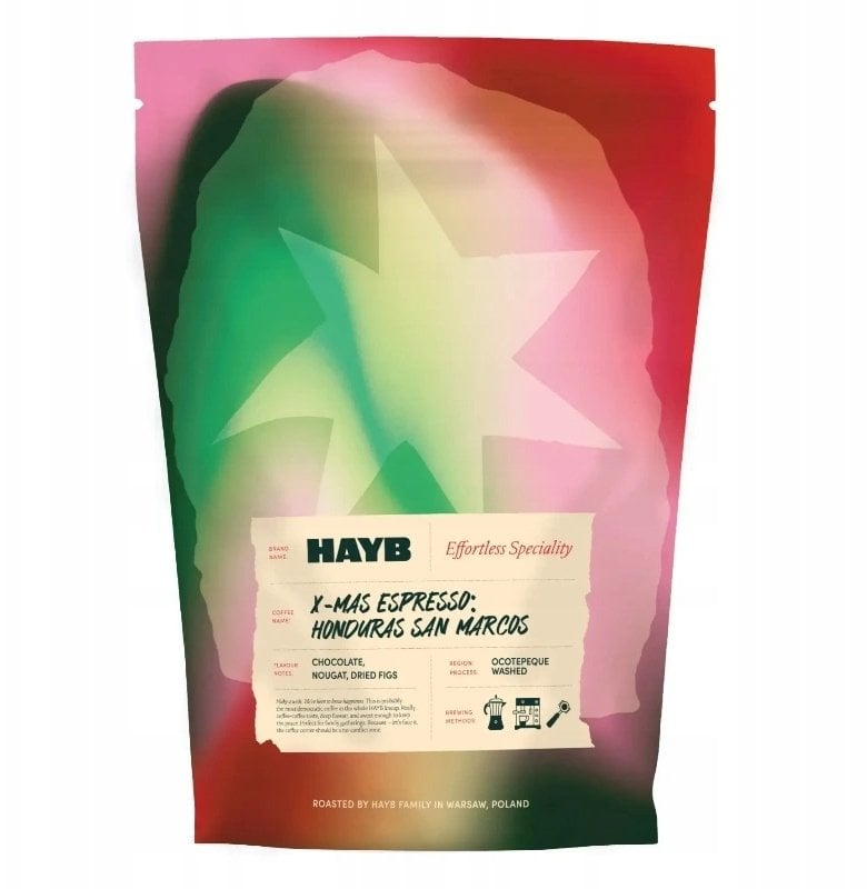 Kawa ziarnista HAYB Kawa ziarnista X-mas Espresso Honduras San Marcos 250g