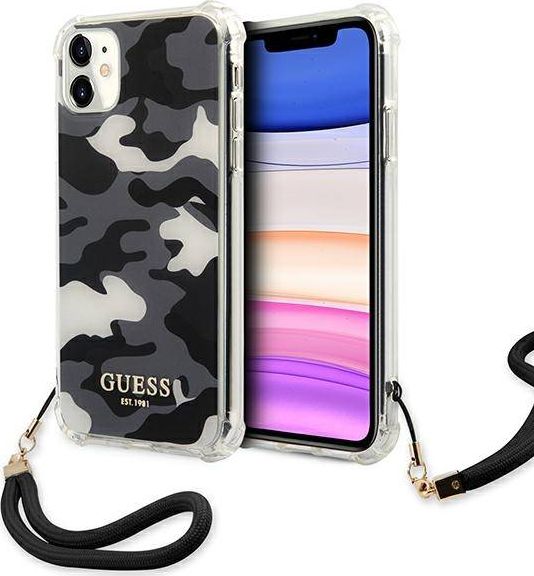 Guess Guess GUHCN61KSARBK iPhone 11 6,1" czarny/black hardcase Camo Collection