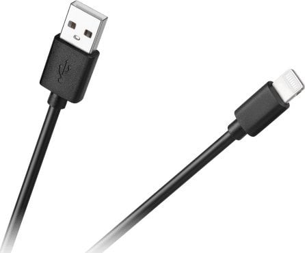 Kabel USB Cabletech USB-A - Lightning 1 m Czarny (KPO3946)