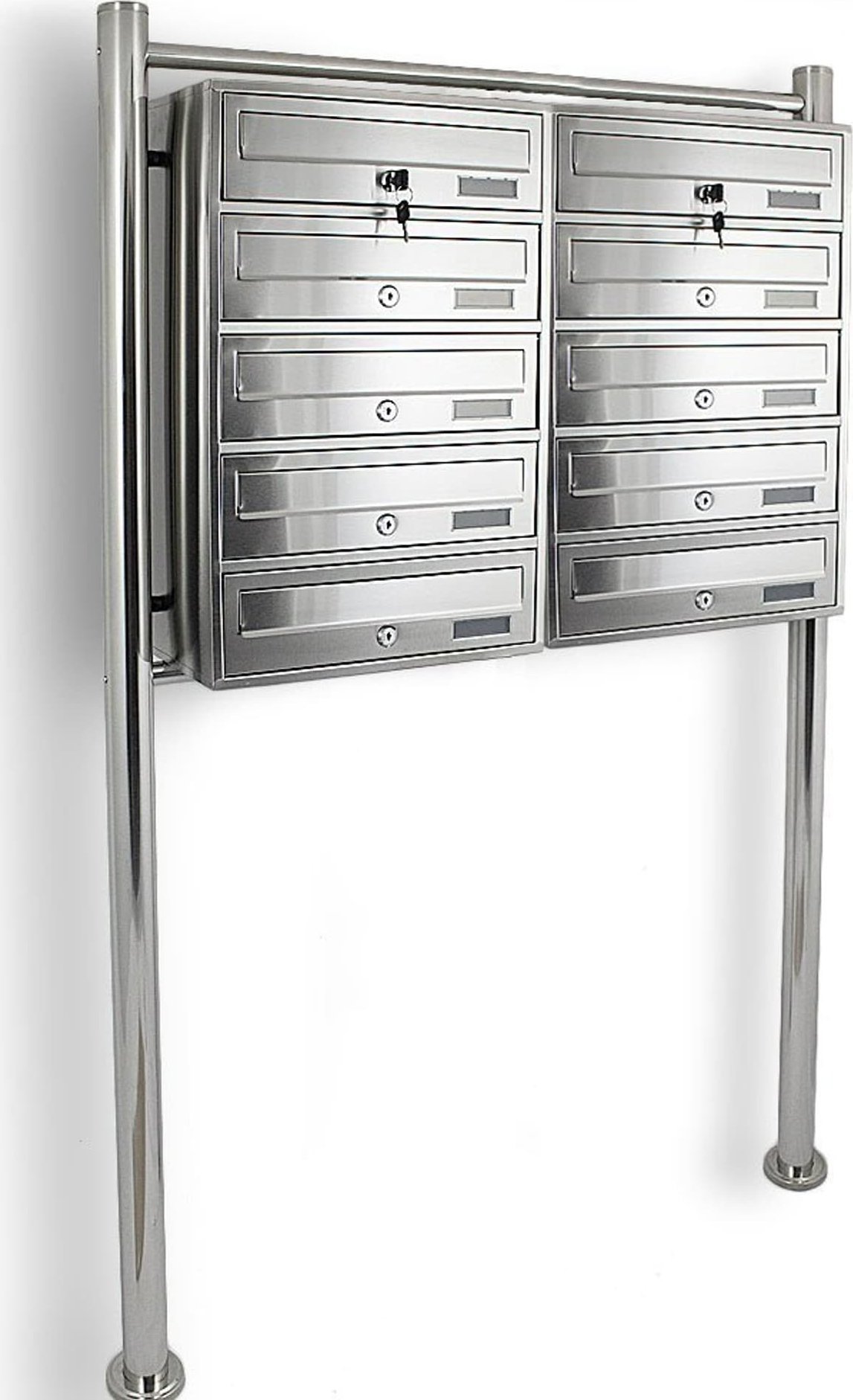 Bituxx SKRZYNKA POCZTOWA LOKATORSKA 2x5 METALLIC STAL NIERDZEWNA