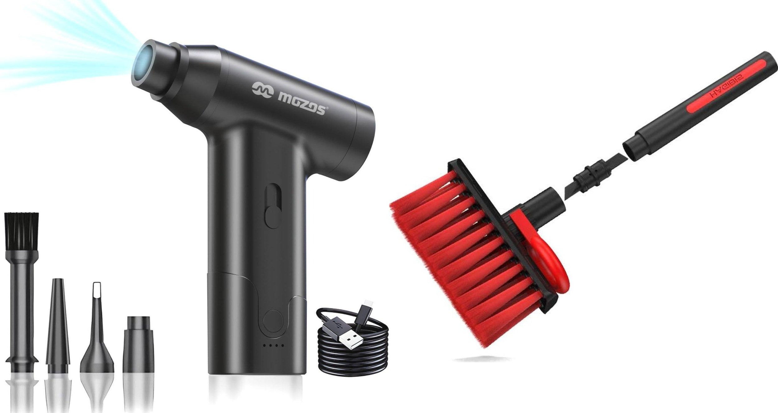 Mozos Mozos XB1 Przenośna dmuchawa do elektroniki kurzu + Uniwersalna szczotka 4w1 (HAGG1201)