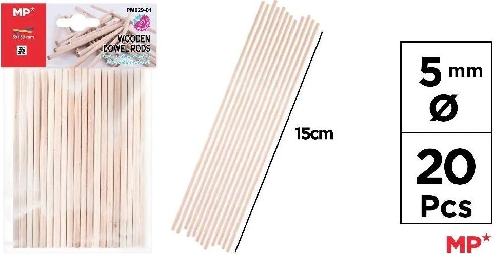 BREWIS Patyczki drewniane 5mm 20szt