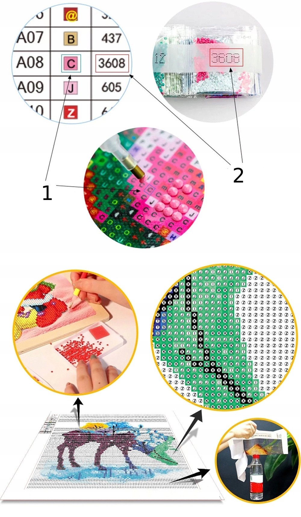 HAFT DIAMENTOWY 5D Zestaw Obraz MOZAIKA 50*100cm