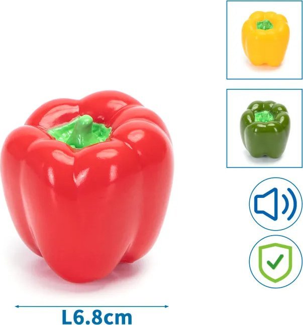 Nobleza Piszcząca winylowa zabawka w kształcie papryki dla psa Piszcząca winylowa zabawka w kształcie papryki dla psa