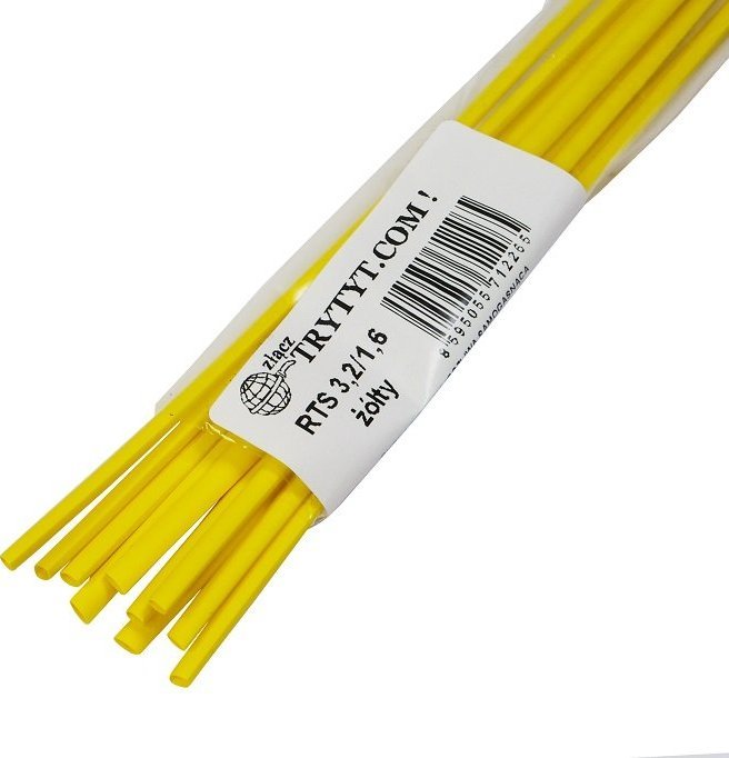 Trytyt 10x Koszulka termokurczliwa RTS 3,2/1,6 żółta