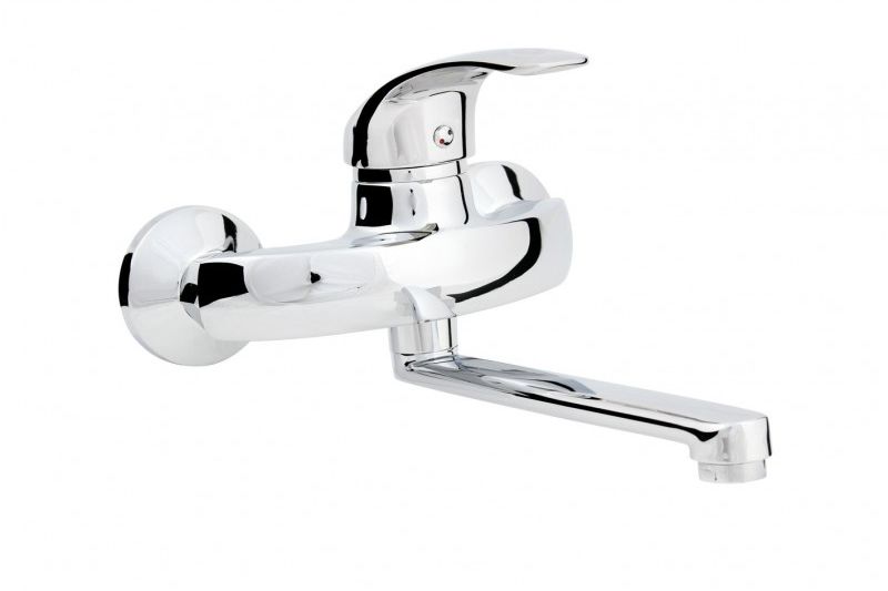 Bateria umywalkowa Hydroland Vena ścienna chrom (5900308734629)