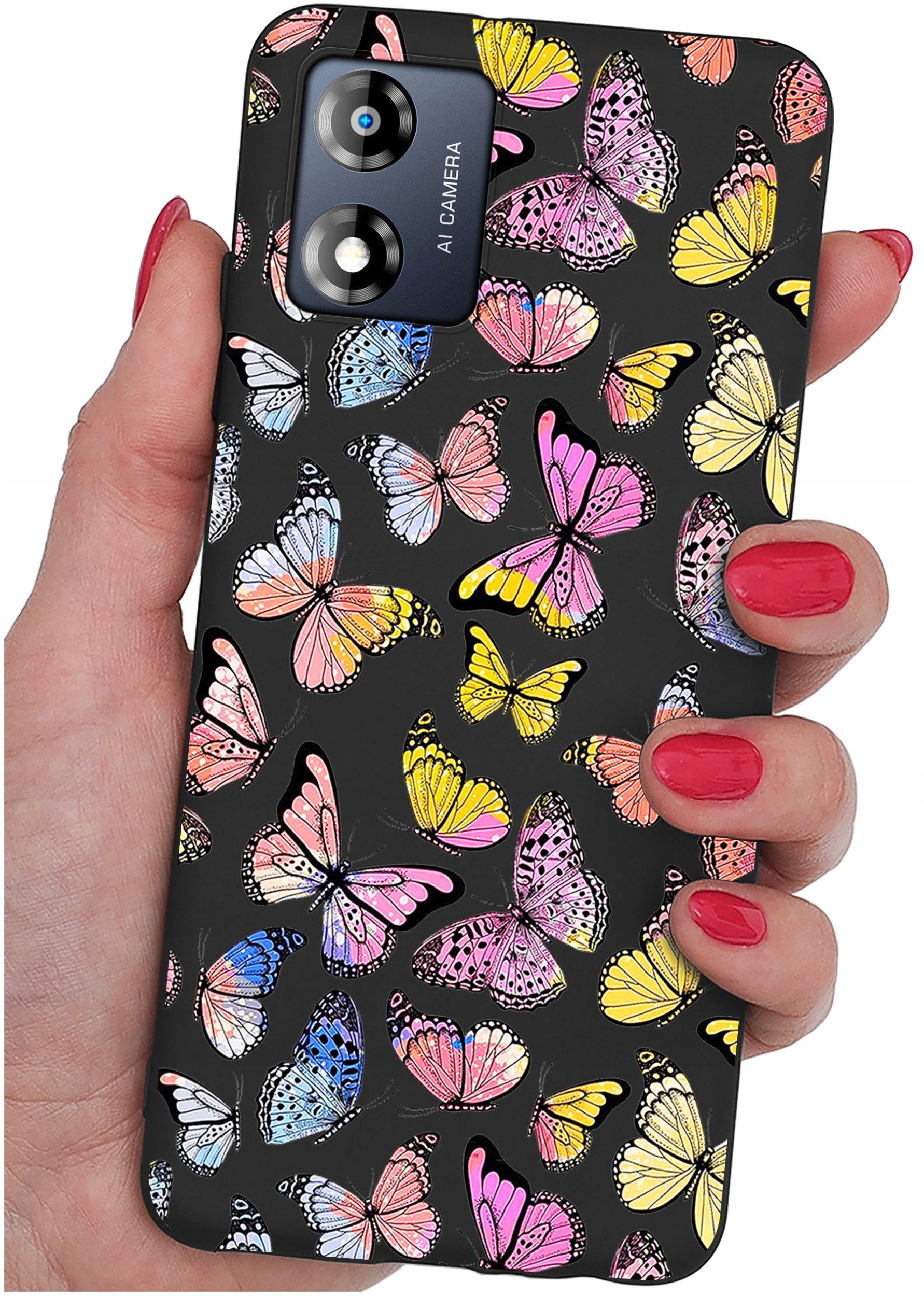 Etui do Motorola Moto E13 WZORY |SILIKONOWE MATT CASE + SZKŁO 9H