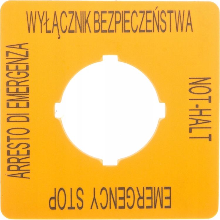 Eaton Szyld do przycisków bezpieczeństwa PL GB DE I typ: M22-XYK15 (167642)