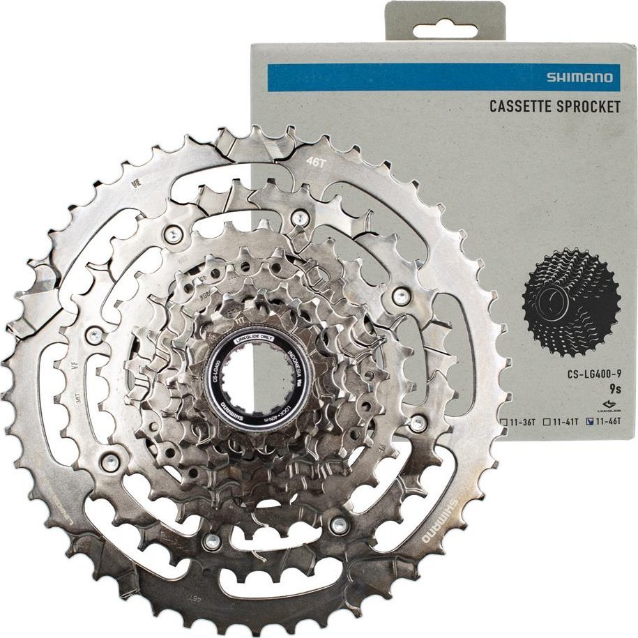 Shimano Kaseta Shimano Cues CS-LG400, 9-rz, 11-46, Linkglide, grafitowa