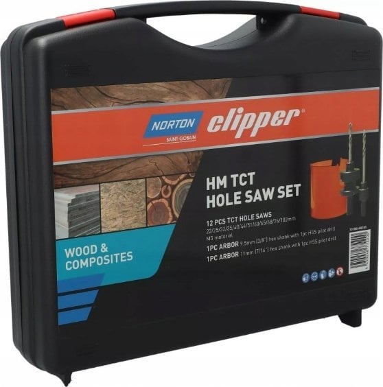 Hikoki NORTON TCT HOLE SAW SET 12 pcs. WOOD AND COMPOSITES