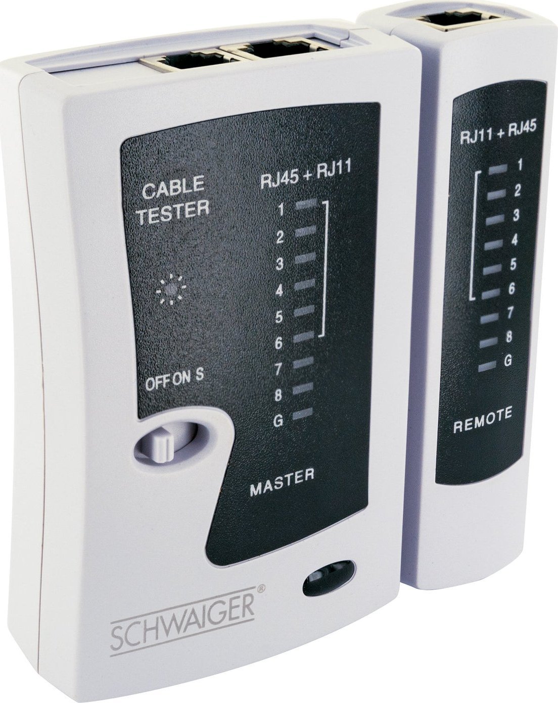 Schwaiger NWM1 531 tester kabli sieciowych Czarny, Biały