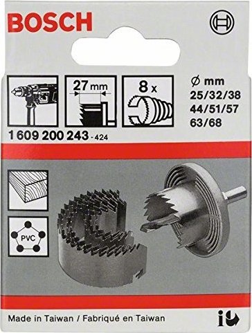 Bosch SET 8-PC HOLE SAWS FOR WOOD D 25,0-68,0