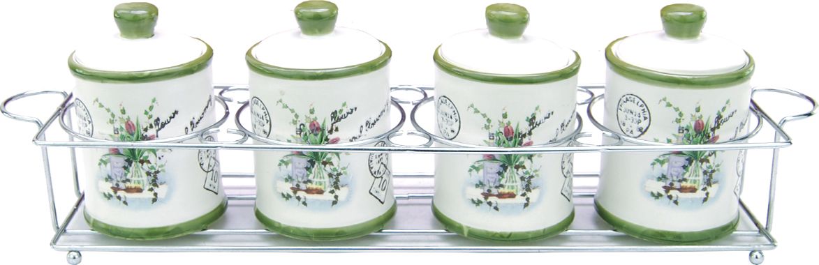 Maestro ZESTAW 4 POJEMNIKÓW NA PRZYPRAWY MAESTRO MR-20065-04CS