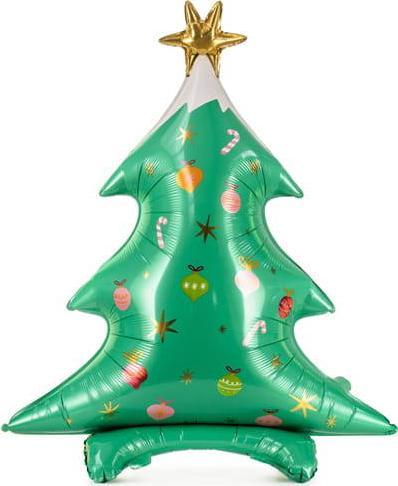 PartyDeco Stojący balon foliowy Choinka, 78x94cm, mix one size