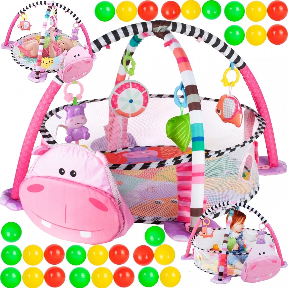 Mata Edukacyjna Interaktywna Kojec z Piłkami Hipcio