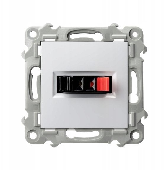 SZAFIR Gniazdo głośnikowe pojedyncze biały GG-1Z/m/00