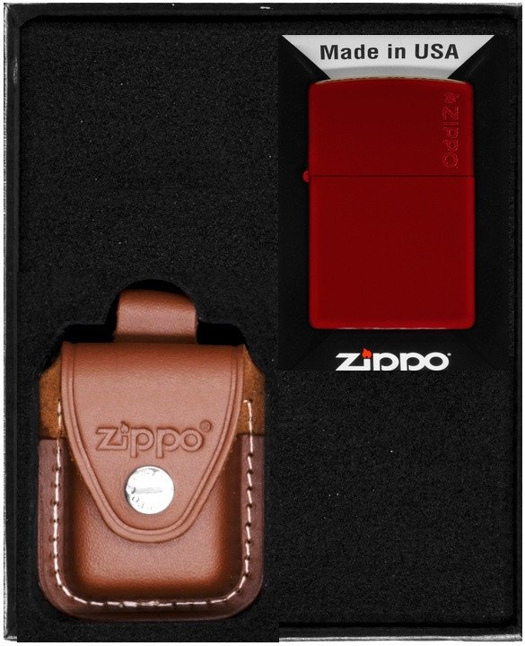 Zestaw ZIPPO Zapalniczka MERLOT LOGO Prezentowy No2