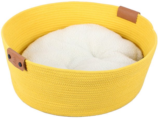 Duvo+ D&D LEGOWISKO KOSZ DLA KOTA ŻÓŁTY 57x57x20cm