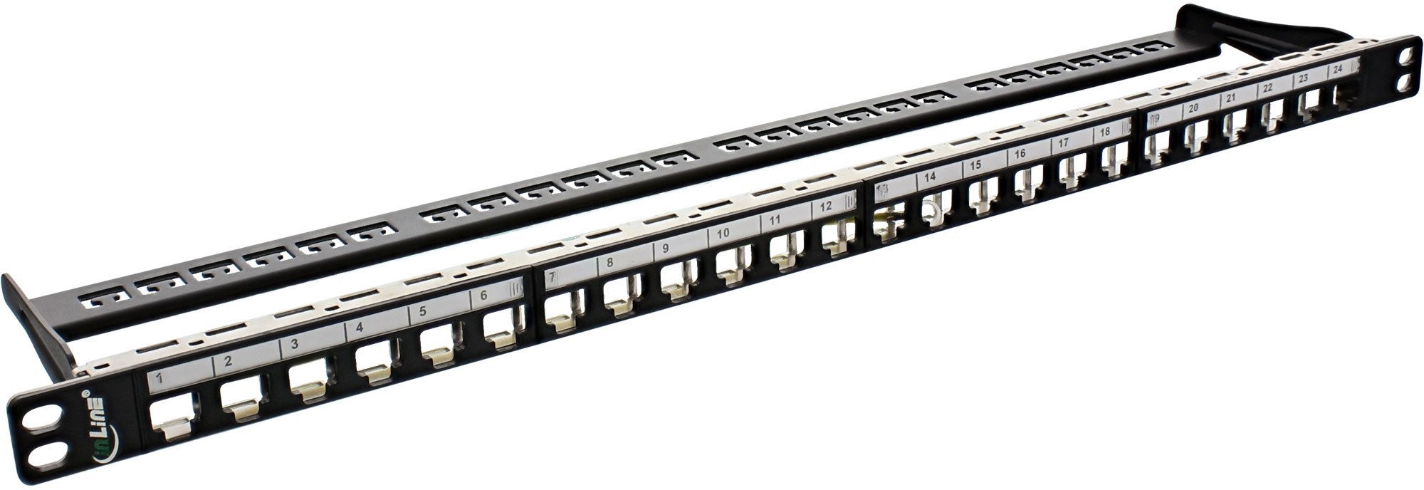 InLine InLine® Blank Patch Panel 19" 24 Port 0.5U black for RJ45 Keystones