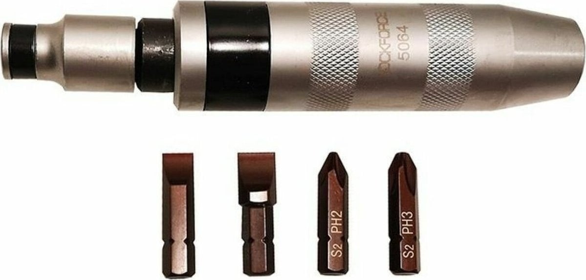 Rockforce Śrubokręt udarowy z zestawem bitów 6prz.