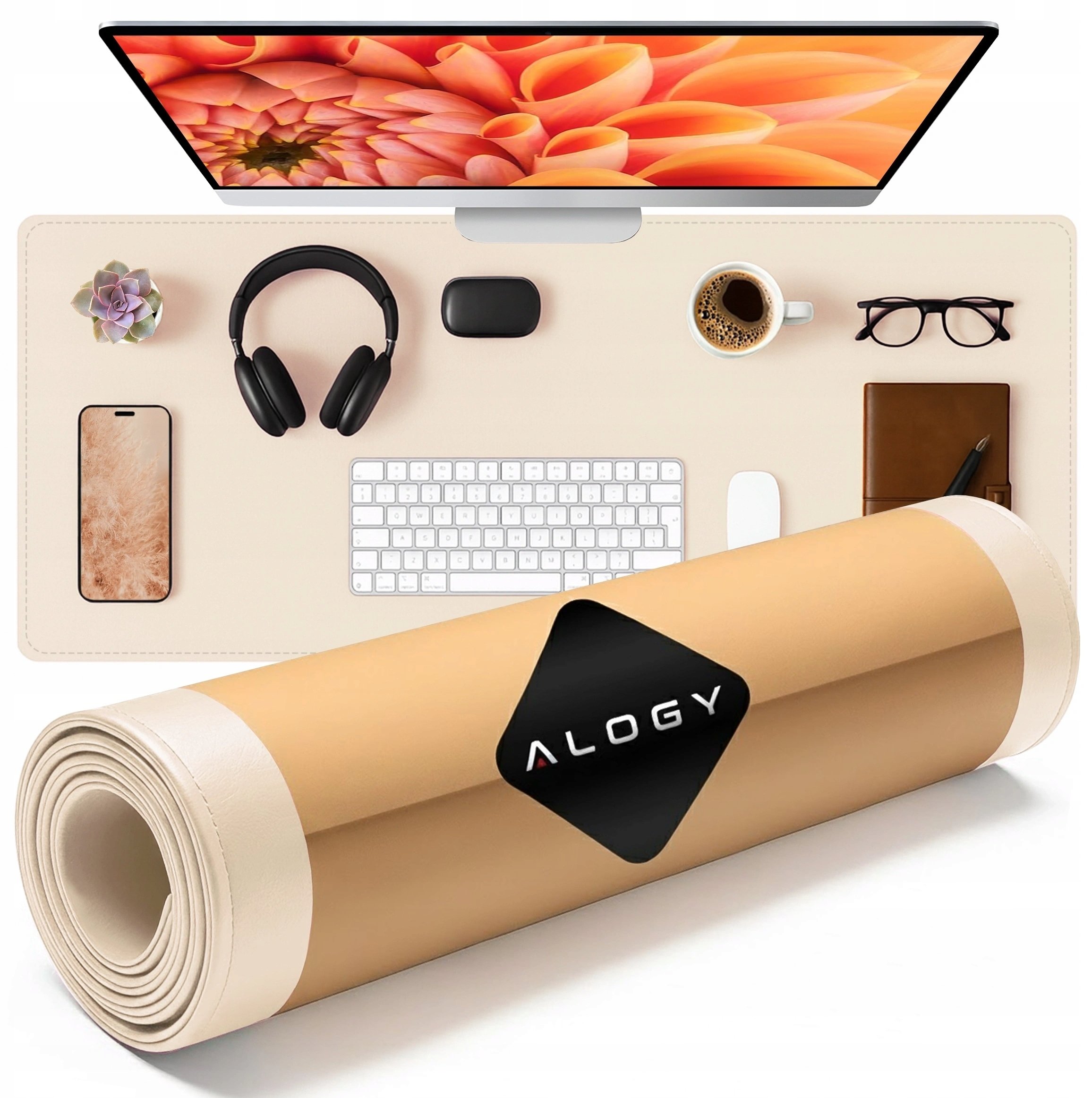 Alogy Podkładka na biurko 9045 cm antypoślizgowa mata ochronna pod mysz i klawiaturę stylowa i trwała