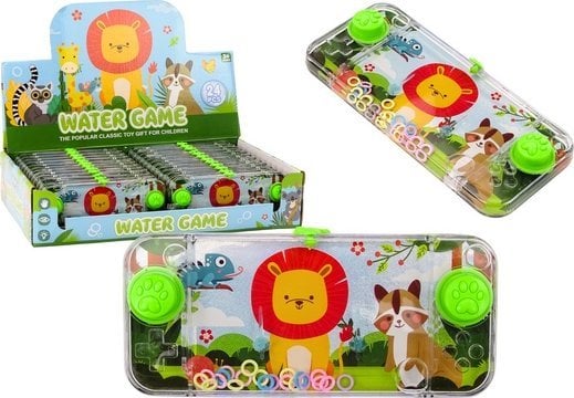 LeanToys Gra Wodna Zręcznościowa Konsola Zielona Lew Pad Kółeczka