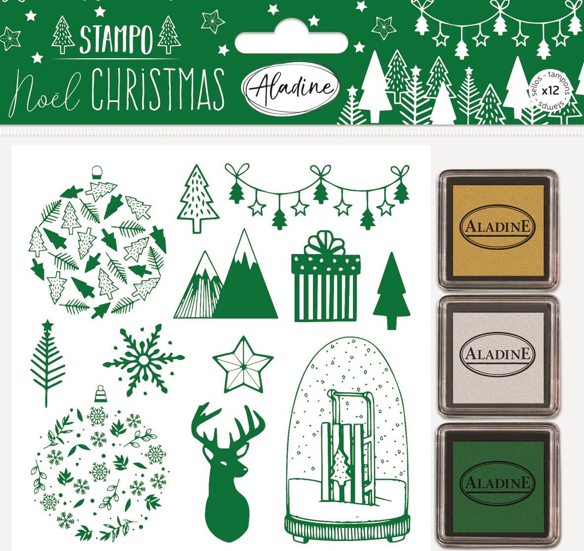 Aladine Stempelki Bożonarodzeniowe Las