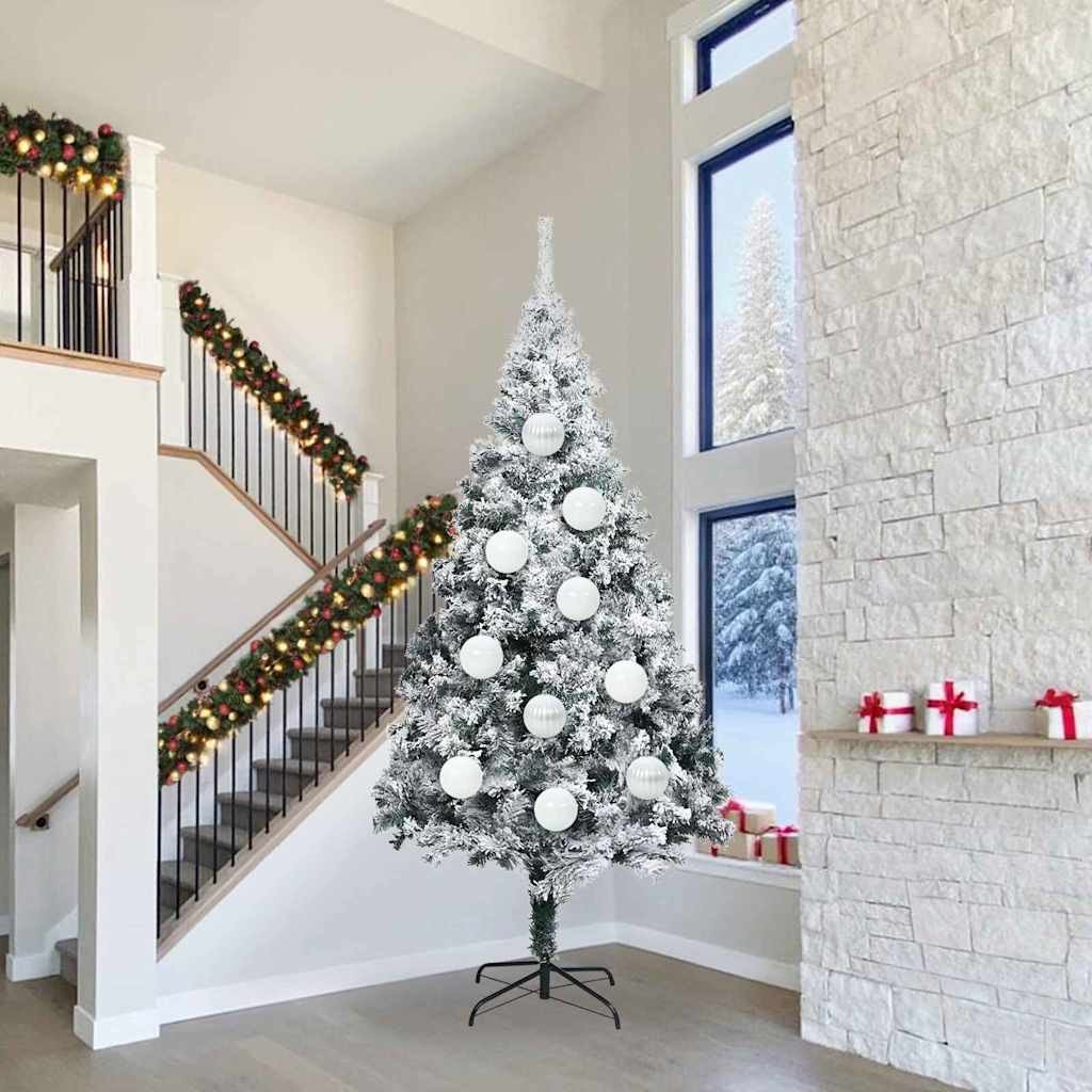 vidaXL Zestaw Bombek Choinkowych 4 pcs Biały