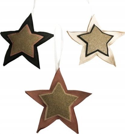 Kaemingk Zawieszka ozdobna na choinkę gwiazdka mix 16 cm