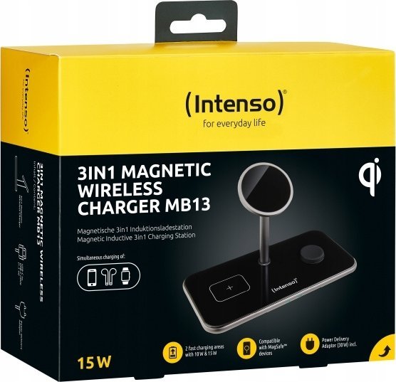 Ładowarka Intenso Intenso 3in1 Magnetic Wireless Charger MB13 black