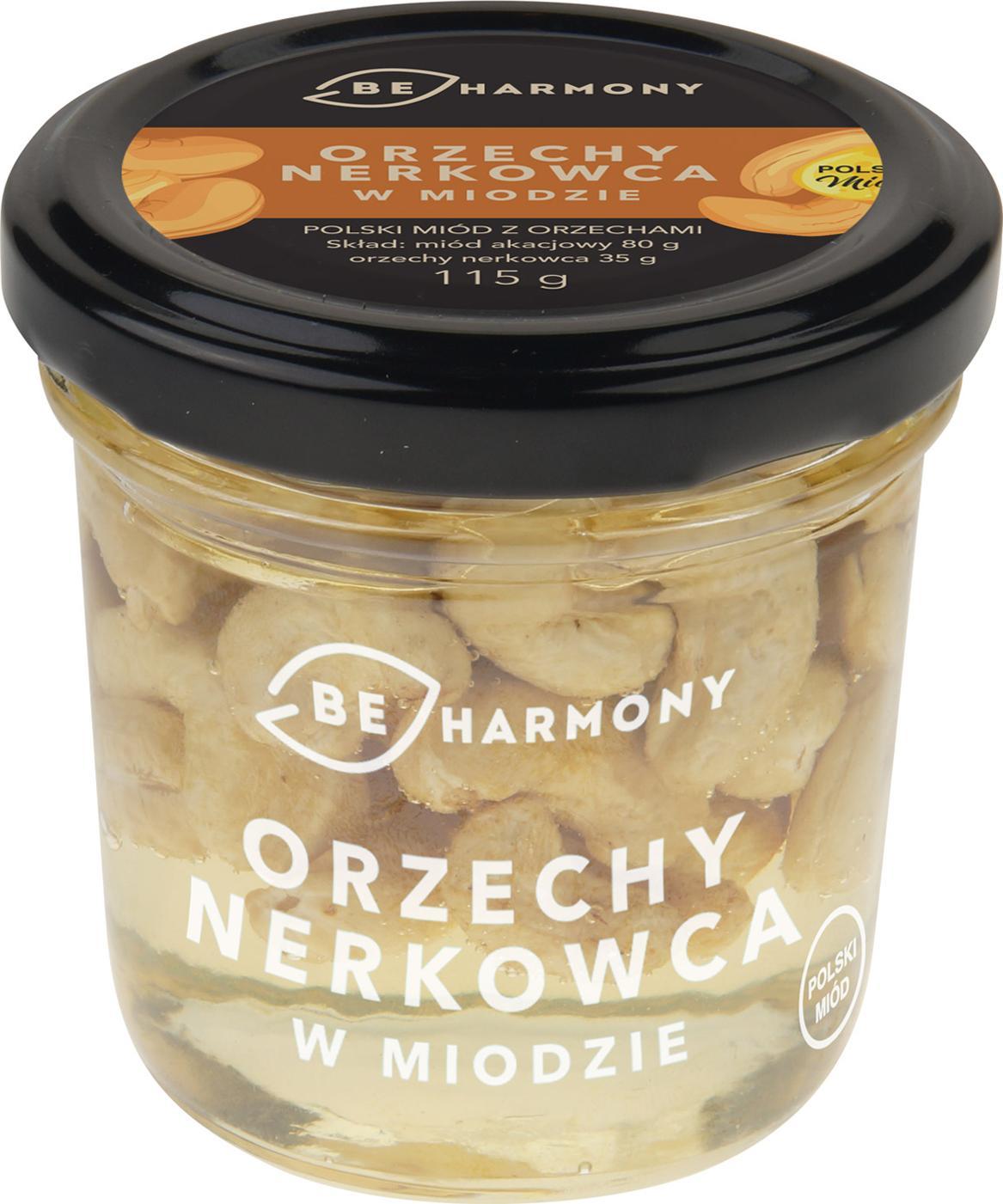 BeHarmony Orzechy nerkowca w miodzie akacjowym