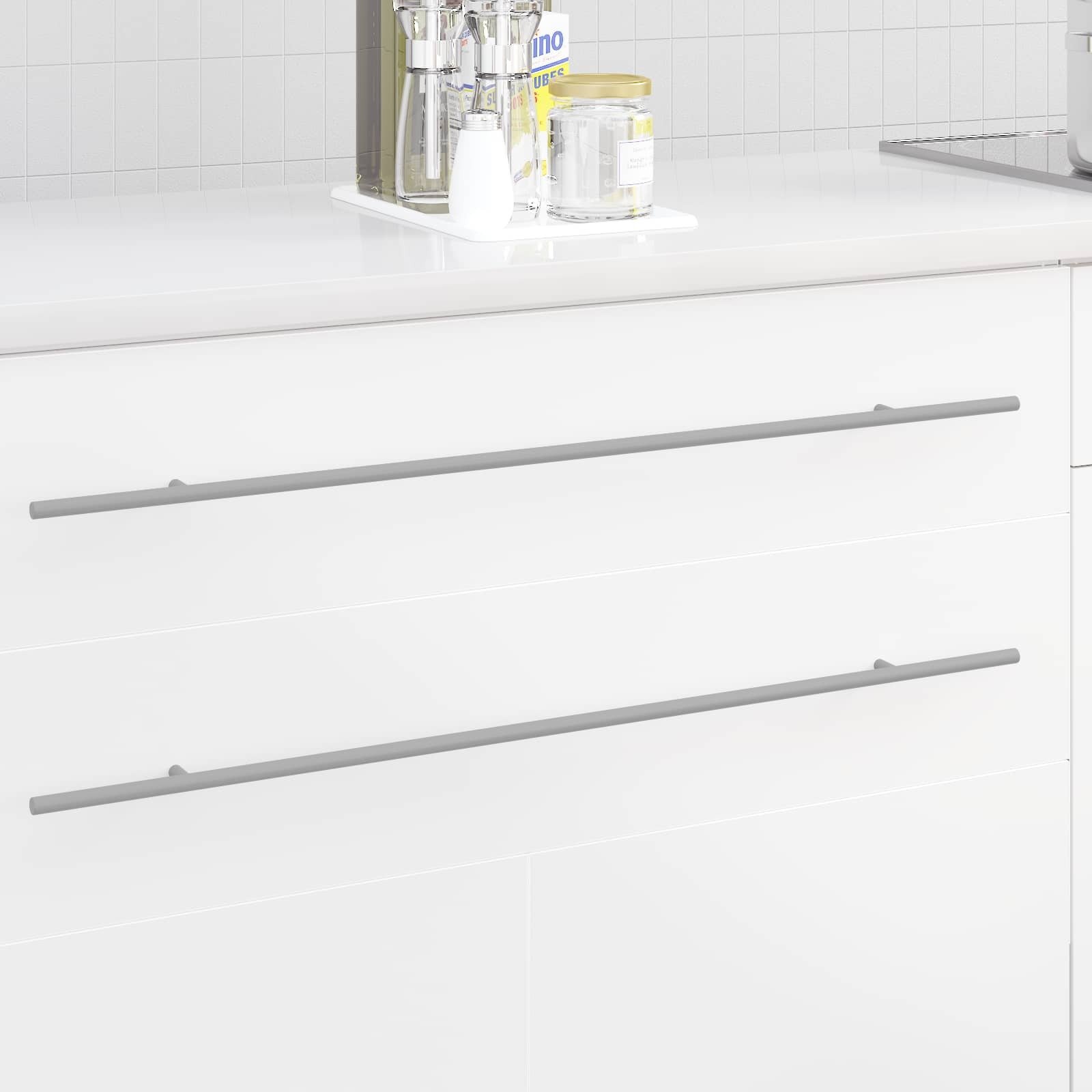 vidaXL Uchwyt do szafki 2 pcs Srebrny 800 mm Stal nierdzewna