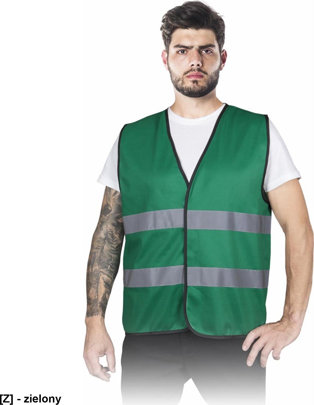 Reis KOS-COLOR - Kamizelka ostrzegawcza niebieska , biała , czarna , czerwona , granatowa , zielona - zielony 2XL