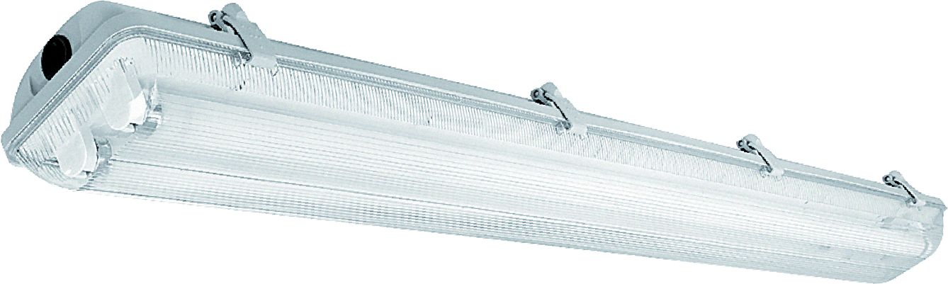GTV Oprawa hermetyczna HELIOS-LED 236 BIS 2x36W T8 G13 AC 220-240V 50/60Hz IP65 ABS/PS zasilanie jednostr. szara (LD-HEL236B-30)