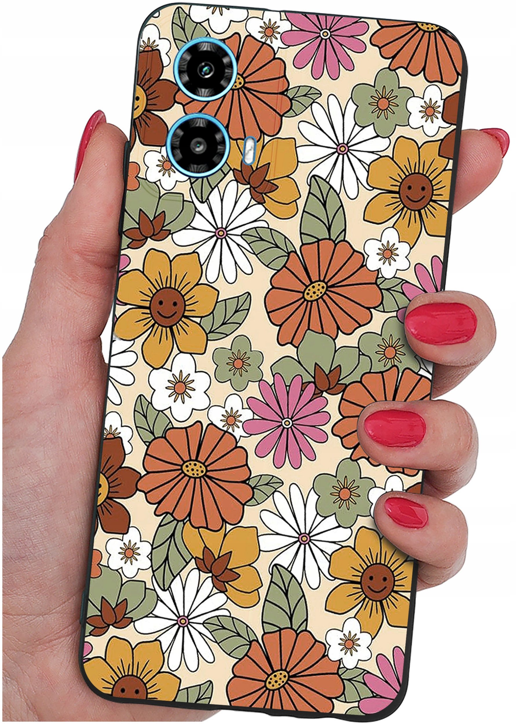 ETUI do Motorola Moto G34 5G WZORY |SILIKONOWE MATT CASE + SZKŁO 9H