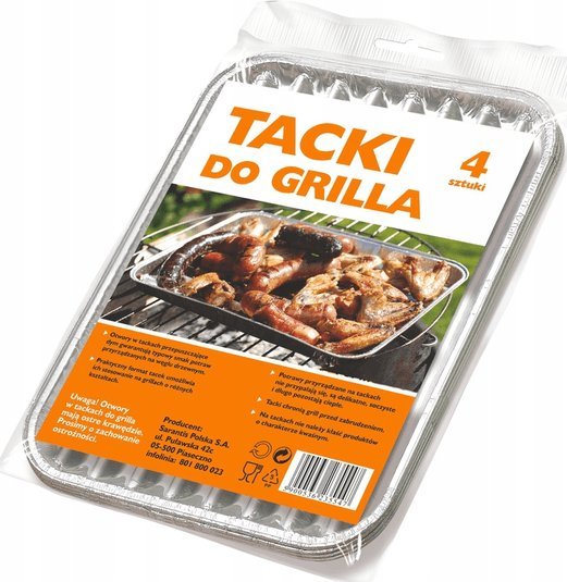 Sarantis Sarantis Jan Niezbędny Grosik Tacki do grilla (małe) 1op-4szt