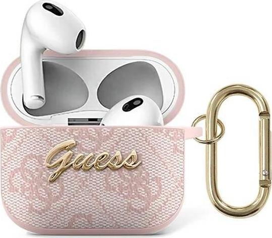 Guess Etui ochronne Script Metal Collection do AirPods 3 GUA34GSMP różowe