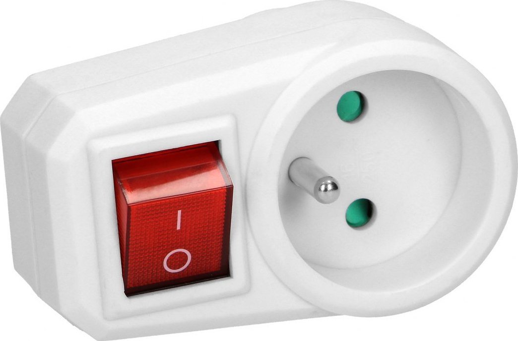 Orno Adapter 2P-Z z włącznikiem