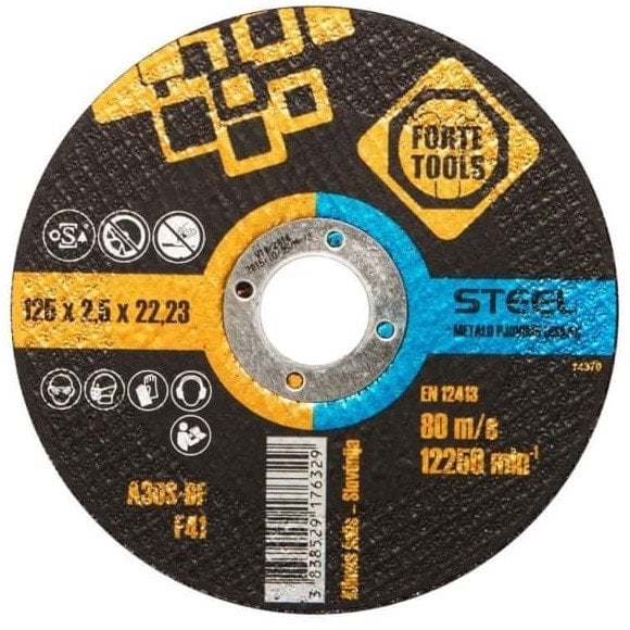 CUTTING DISC 125X2,5X22,23 MM FORTE TOO