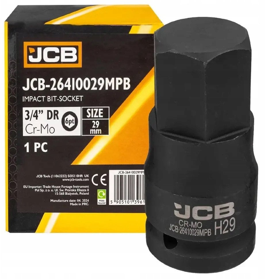 JCB Nasadka-bit udarowa 3/4" 29mm (6-kątna)