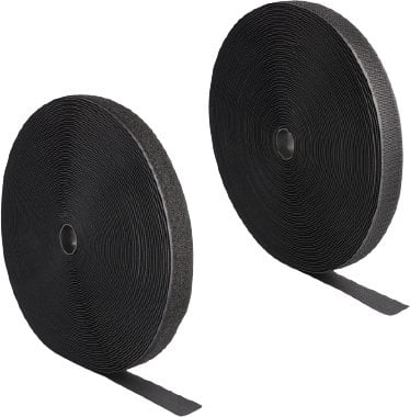 DELOCK Strapazier Klettband Haft u. Flauschband 25mx25mm SW