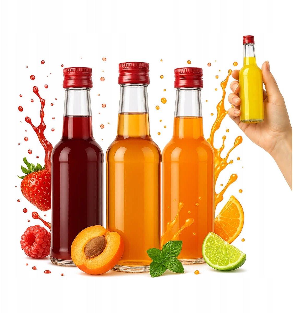 5X Butelka MONOPOL 100ML BUTELKI MONOPOLOWE BIMBER SOS SYROP OCET OLIWA