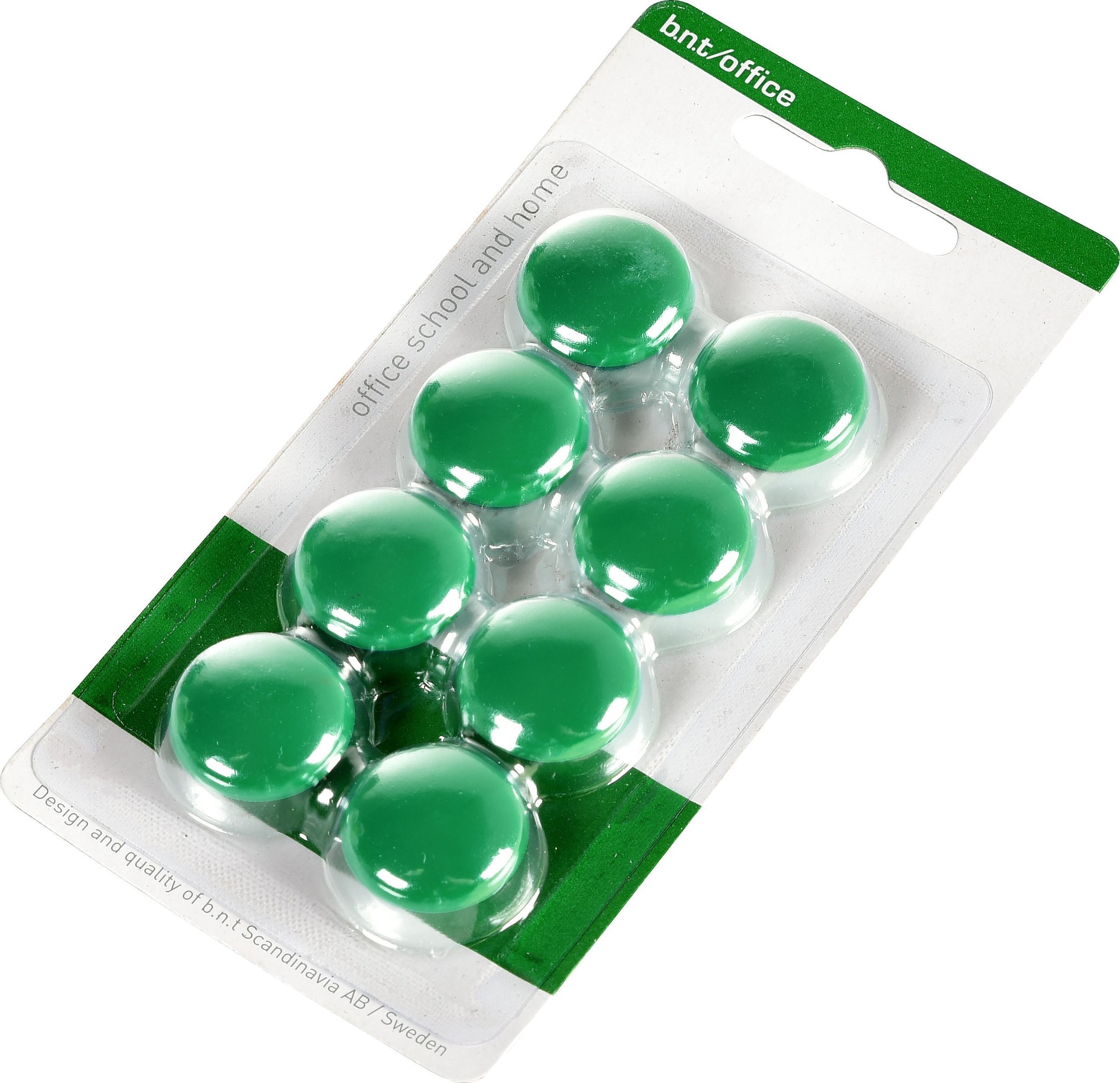 Stickn Magneter bnt grøn Ø20mm blister 8stk/pak - (8 stk.)