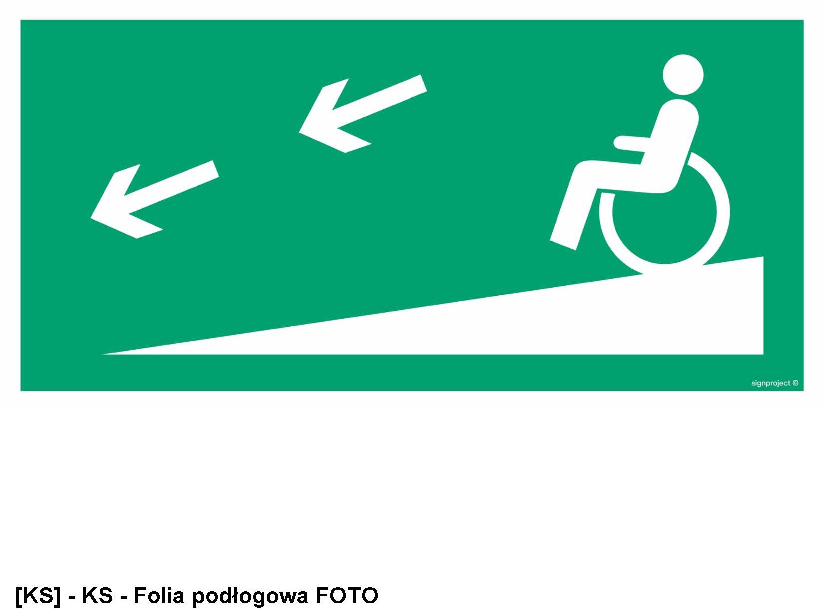 AC079 - Droga ewakuacyjna dla niepełnosprawnych lewostronna 800x400