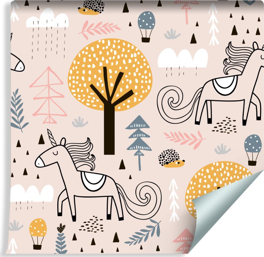 Muralo Tapeta Dla Dzieci - Jednorożce w Lesie